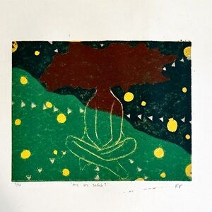 Abstract Green and Brown Art Print